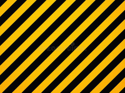 黄色和黑色斜线危险条纹照片