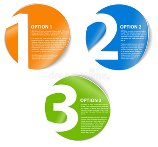一二三向量数字卡四个步骤的一二三四平面矢量进度