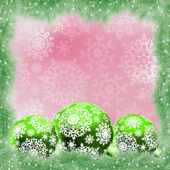 绿色和粉色的圣诞卡。每股收益8