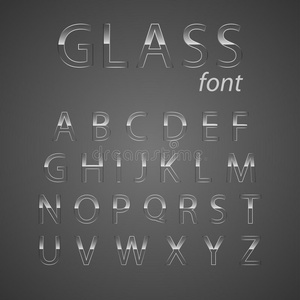 玻璃字母表。
