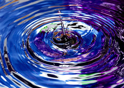 抽象色彩的水滴