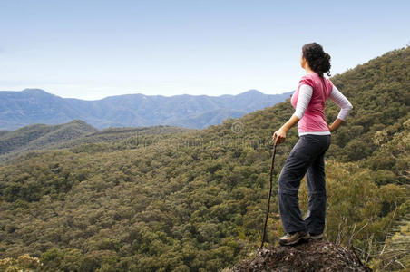 女登山者