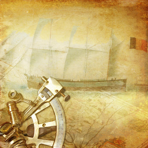 复古航海背景照片