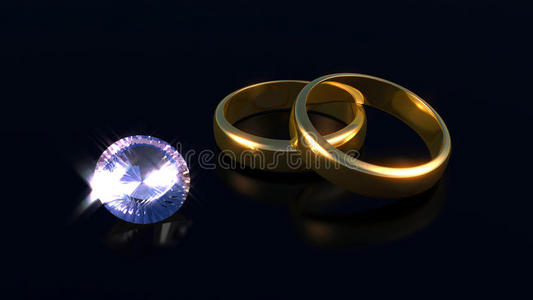 钻石和金戒指