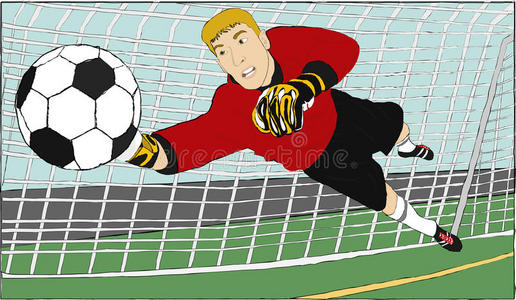 卡通守门员图片