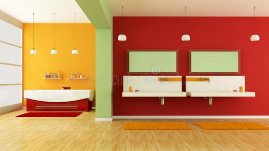彩色浴室