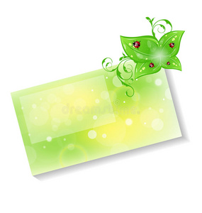 绿叶瓢虫环保卡图片