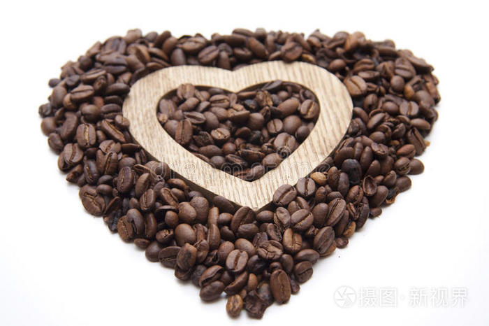 心形咖啡豆