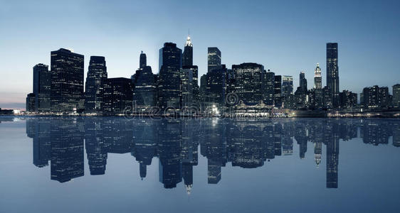 曼哈顿天际线全景图