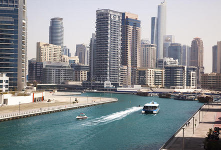 阿联酋迪拜码头城市景观