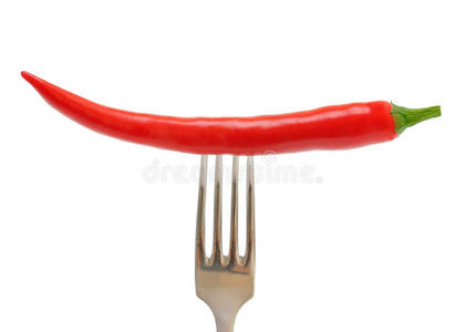 叉子上的辣椒