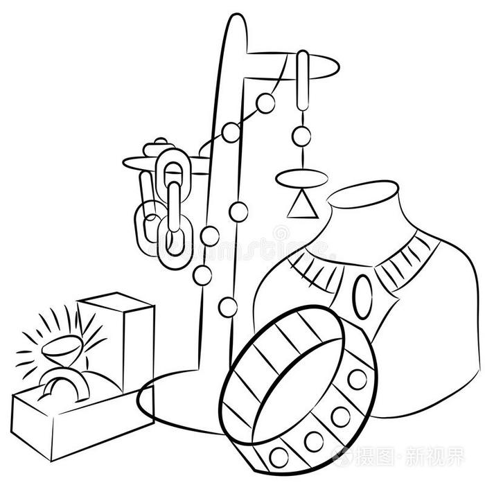 收藏品古董珠宝画