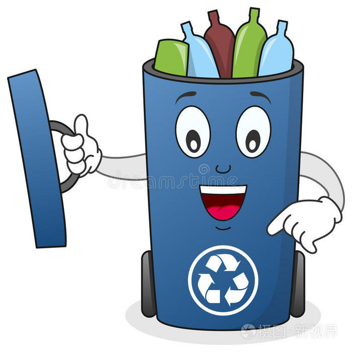 卡通垃圾桶复古卡通男孩吃汉堡卡通狐狸肚子里有老鼠和思想泡泡复古