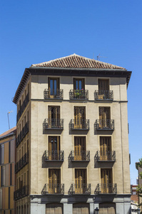 马德里 城市 五颜六色 卡斯柯 街道 市长 建筑 房子 历史的
