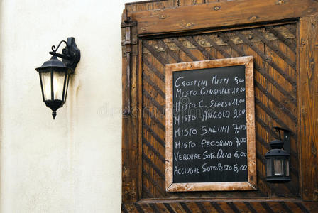 意大利餐厅菜单板图片