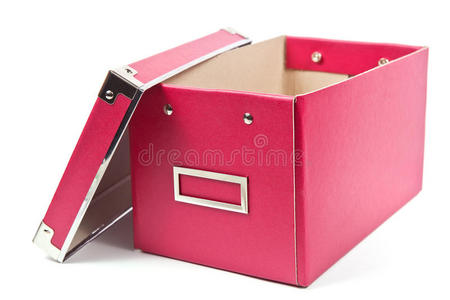 白底深粉色纸盒