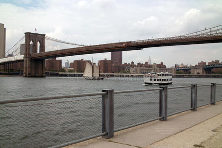 美国纽约布鲁克林大桥公园海滨图片