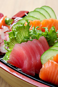 生鱼片寿司照片