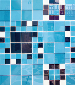 方形蓝色瓷砖