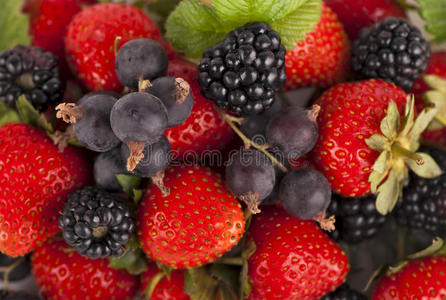 草莓覆盆子和黑莓