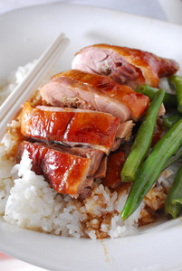 烤鸭饭照片