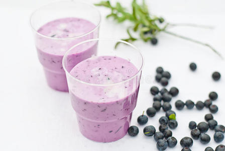 高的 节食 水果 早晨 蓝莓 牛奶 生活 特写镜头 美食家