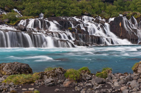 冰岛美丽的赫兰福萨瀑布