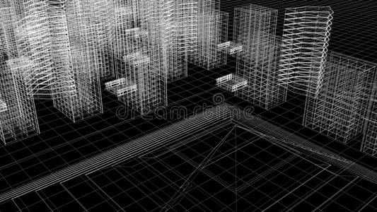 城市天线网架俯视图图片