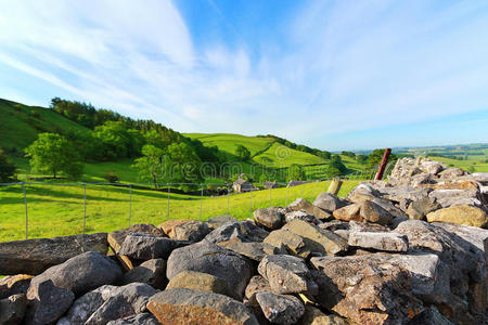 美丽的风景，约克郡山谷，英国