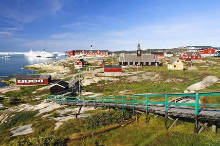 格陵兰比目鱼格陵兰岛伊利萨特市区景观照片