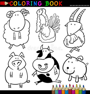 给书或页上色的动物