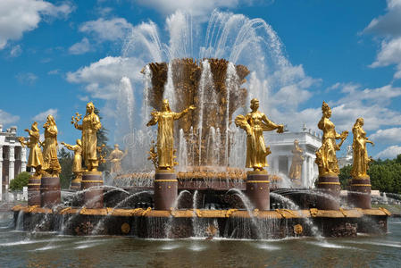 莫斯科著名的喷泉