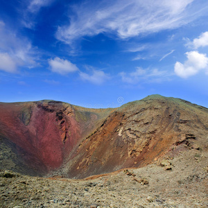 金丝雀的兰扎罗特蒂曼法亚火山口