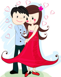 恋爱中的可爱情侣照片