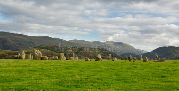 凯斯威克附近的castlerigg stone circle