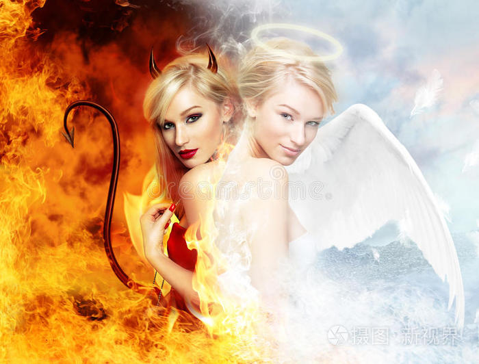 魔鬼对美丽的天使