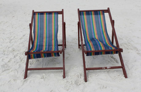 泰国海滩上的椅子