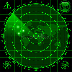 生物雷达雷达屏幕照片