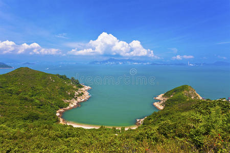 香港的海岸和山地景观