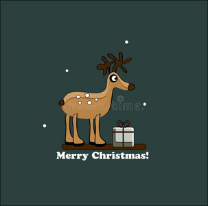 带礼物的圣诞鹿