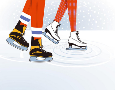 两个滑冰运动员