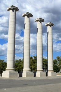 巴塞罗那雕刻柱