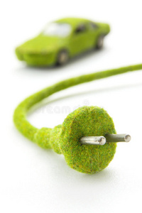 绿色环保汽车插头图片