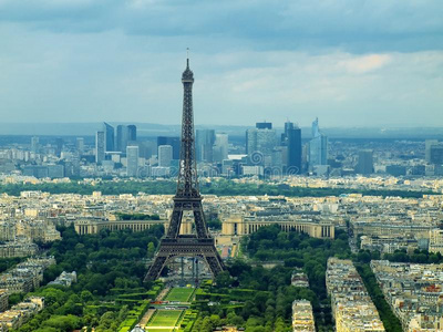 从蒙帕纳斯大厦俯瞰巴黎。法国