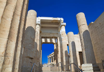 希腊雅典卫城入口图片
