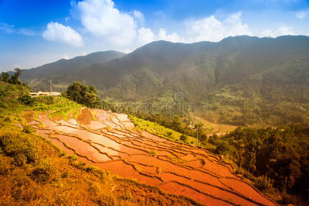 美丽的山景