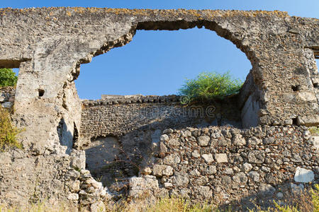 从kayakoy破坏的房子，fethiye