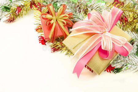圣诞装饰和礼品盒