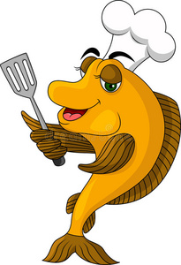 搞笑卡通煮鱼照片