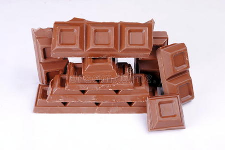 一堆巧克力块